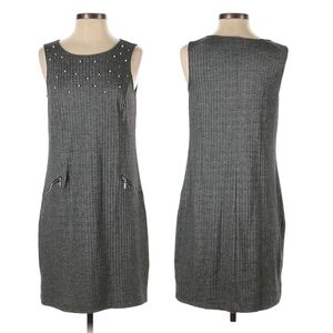 NWT Apt. 9 Women's Pearls Beaded Scoop Neck Sleeveless Midi Sheath Dress Size M